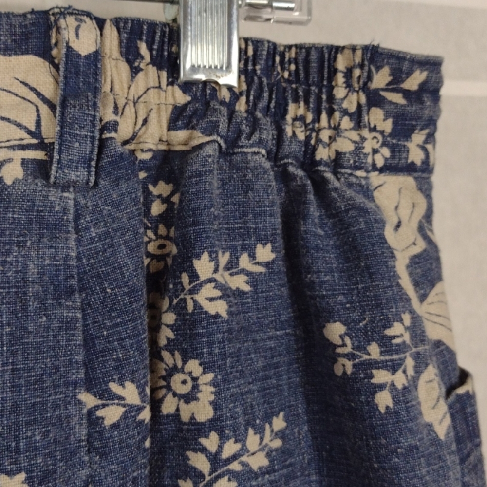 Linen and cotton printed pants 14 - Picture 5 of 8